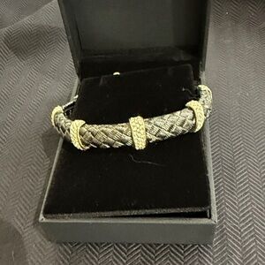 Black and Gold Braided Bracelet